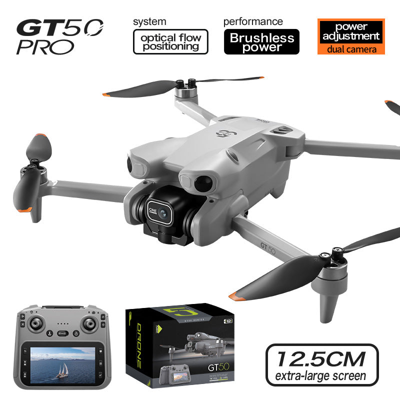 T5C Pro RC Quadcopter - 12.5cm Extra-Large Screen Remote Control Drone with Optical Flow & Brushless Motor