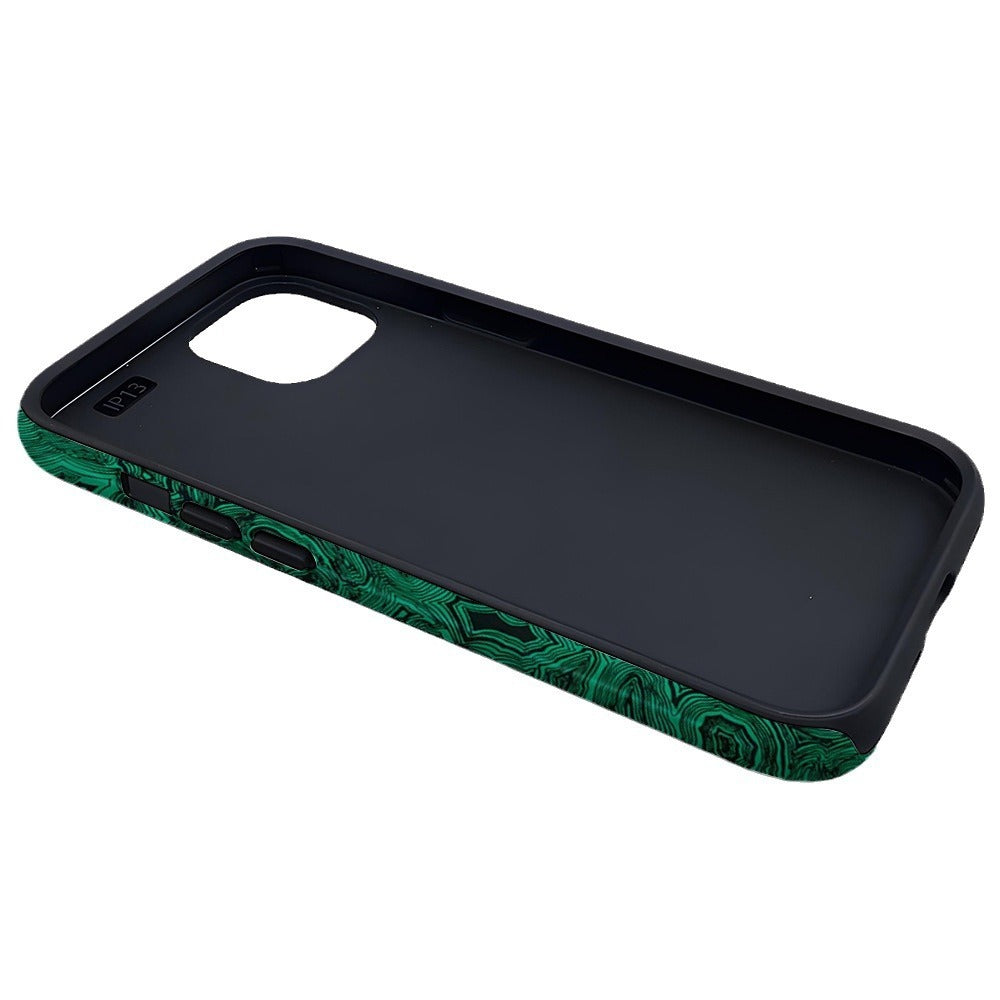 Luxury Green Malachite Marble Pattern Phone Case for iPhone 16 15 14 13 Pro Max - Abstract Stone Hard Cover