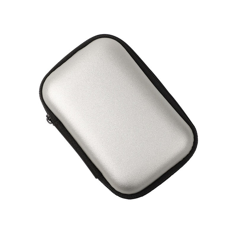 Hard EVA Portable Travel Storage Case for Earphone, Data Cable & Hard Drive - Zipper Pouch Box