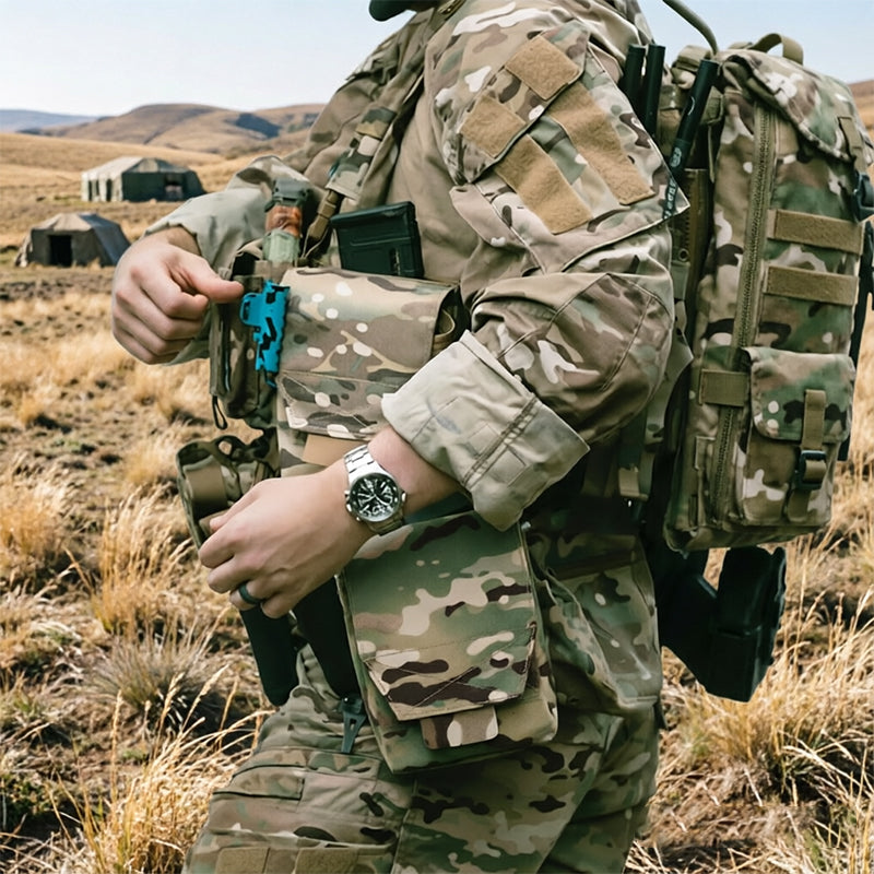 Tactical Laser Cut MOLLE Admin Pouch - Multi-Use Utility Storage & EDC Organizer