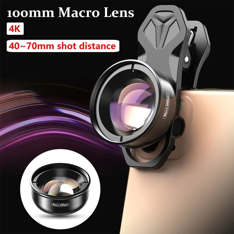 High-Definition Mobile Phone Macro Lens - Clip-On External Camera Lens Kit for iPhone & Android