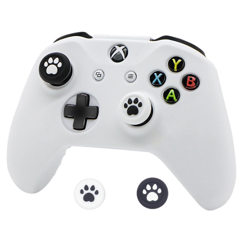 BRHE Pink Silicone Game Controller Cover - Soft Anti-Slip Protective Case with Thumb Grip Caps for Xbox Controller