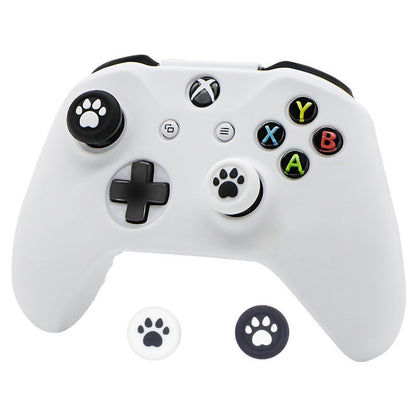 BRHE Pink Silicone Game Controller Cover - Soft Anti-Slip Protective Case with Thumb Grip Caps for Xbox Controller