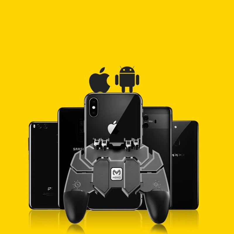 AK66 Mobile Game Controller - PUBG Shooter Fire Button Gamepad with Metal Triggers