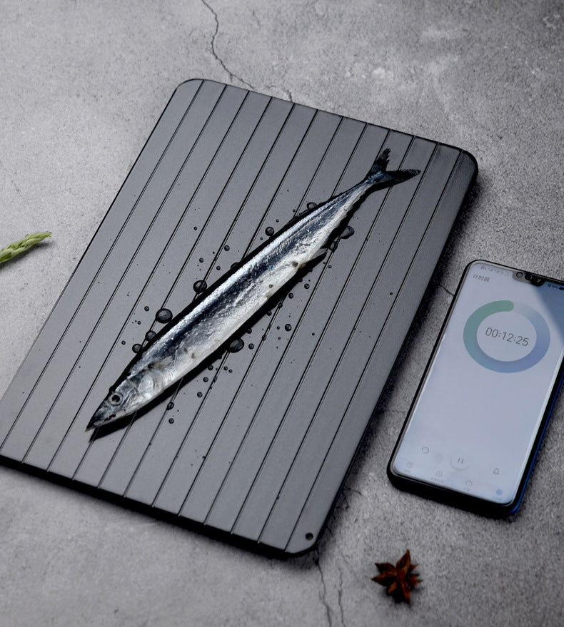 Quick Thawing Tray for Kitchen | Aluminum Ice-Melting Defrost Board - No Electricity or Chemicals Required