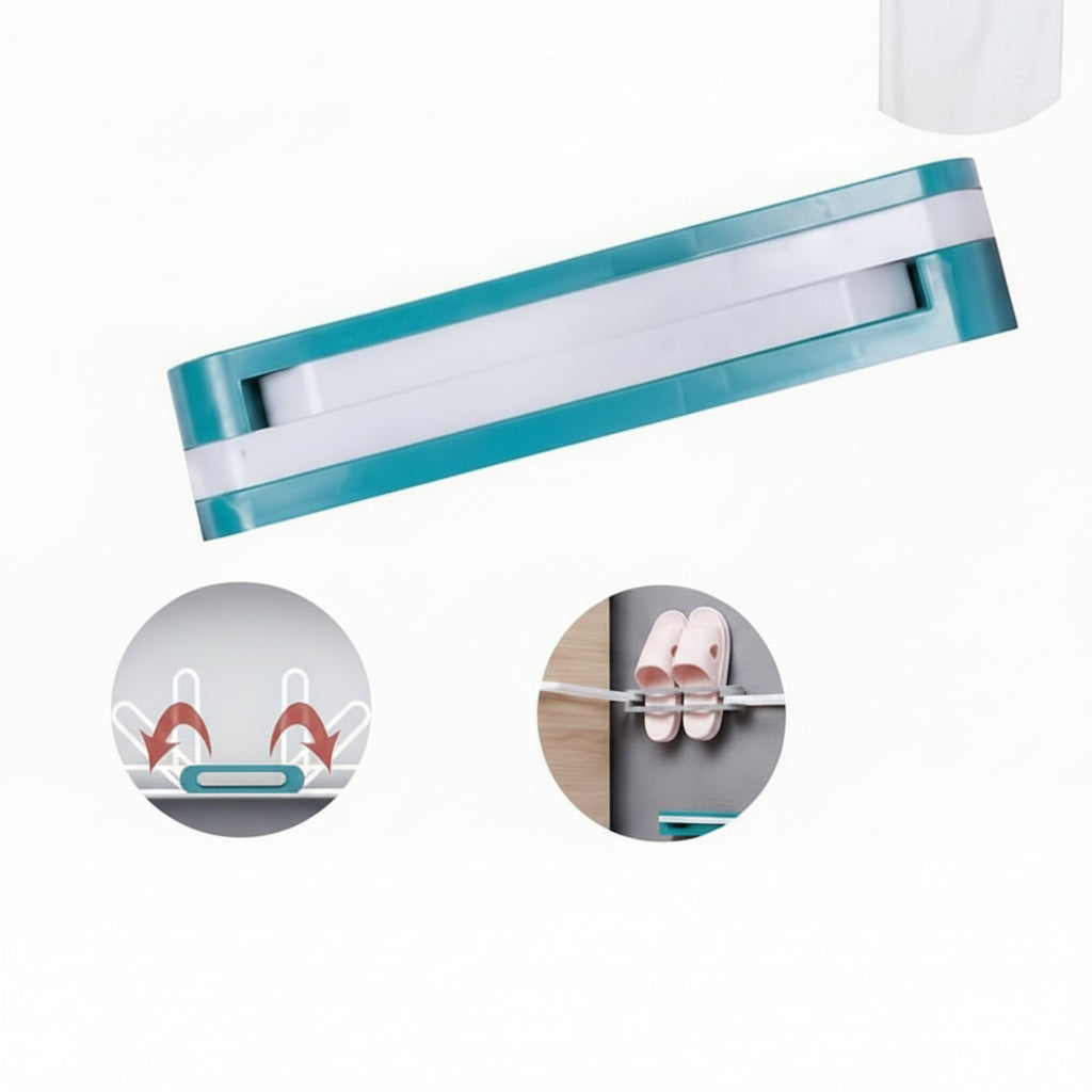 Wall Mounted Folding Slipper Rack & Shoe Organizer