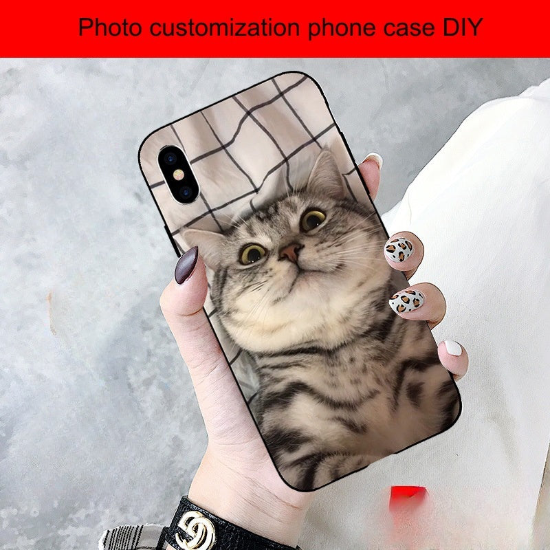 Custom Photo DIY Printed Phone Case for iPhone 15 14 13 12 Pro Max - Personalized Cute Cat Picture Cover