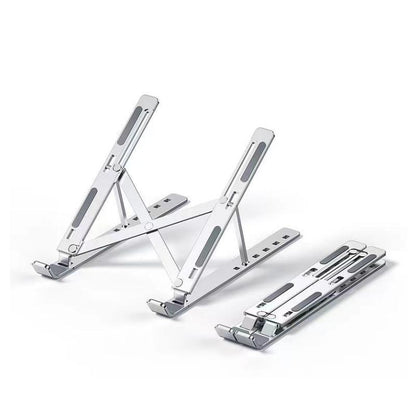 Foldable Portable Aluminum Alloy Notebook Stand - Stable Desktop Computer Holder & Cooling Bracket
