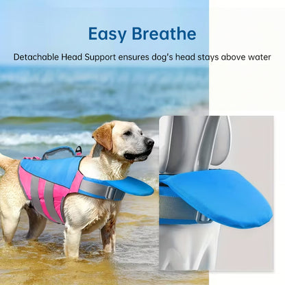 Reflective Dog Life Vest for Swimming - Breathable High Buoyancy Pet Safety Jacket