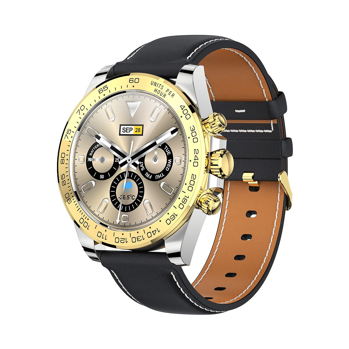 Luxury Metallic Smart Watch with Bluetooth Calling & Heart Rate Tracker