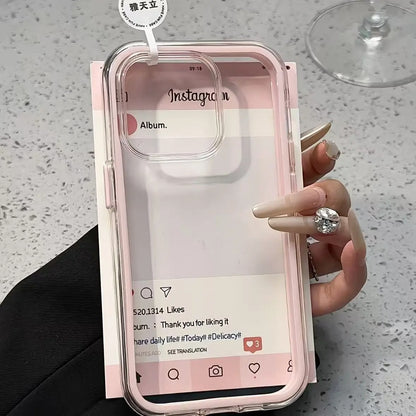 2-in-1 Solid Color Border Transparent Phone Case - Anti-Drop Clear Soft Cover for iPhone