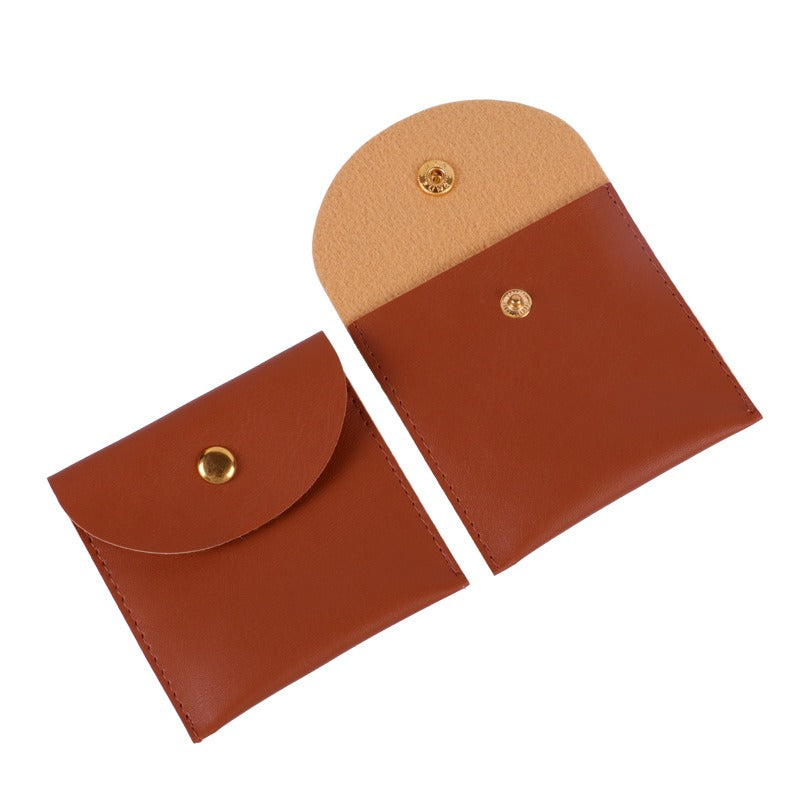 Colorful Faux Leather Jewelry Pouch / Travel Storage Bag with Buckle Closure