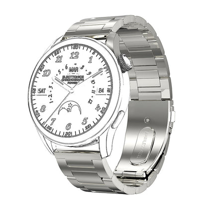 Universal 22mm Stainless Steel Watch Band - Premium Metal Strap with Double Snap Buckle