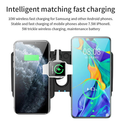 All-in-One 4-in-1 15W Fast Wireless Charging Station for iPhone, Apple Watch & AirPods