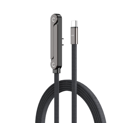 240W Fast Charging Cable with Folding Stand - Bendable Non-Blocking Data Cable & Phone Holder