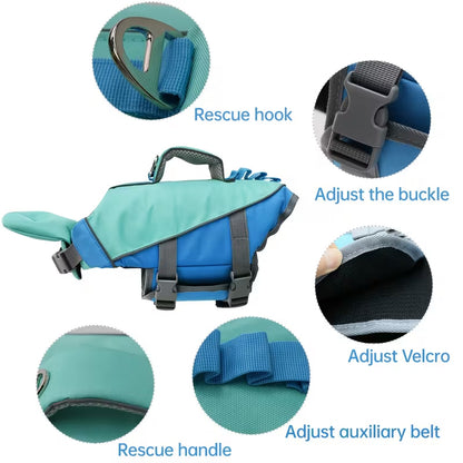 Reflective Dog Life Vest for Swimming - Breathable High Buoyancy Pet Safety Jacket