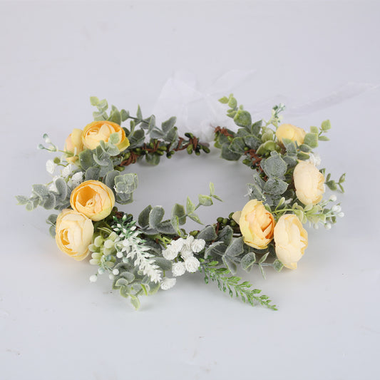 Forest Style Floral Wreath Headband - Bride & Bridesmaid Flower Crown