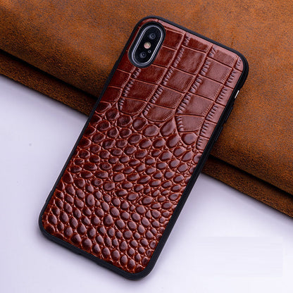 Luxury Crocodile Pattern Genuine Leather Phone Case for iPhone 14 13 12 11 Pro Max - Premium Slim Back Cover