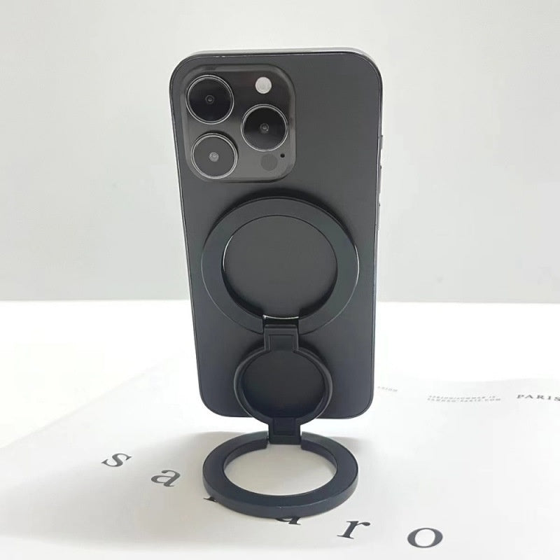 Dual-Sided Magnetic Ring Holder Stand for iPhone MagSafe - Adjustable Metal Desktop Kickstand Grip
