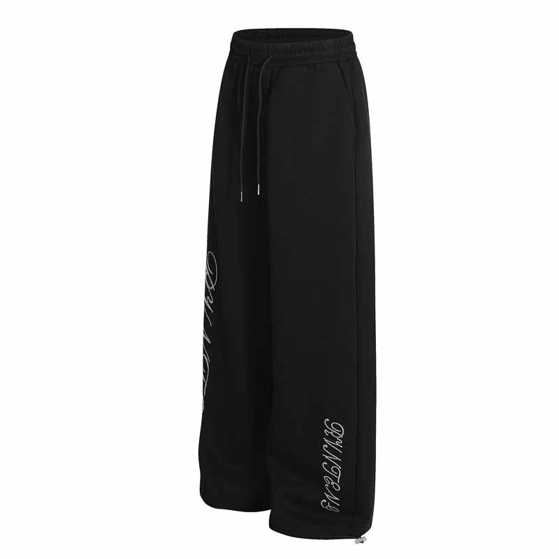 Unisex Streetwear Casual Loose Straight Leg Sweatpants