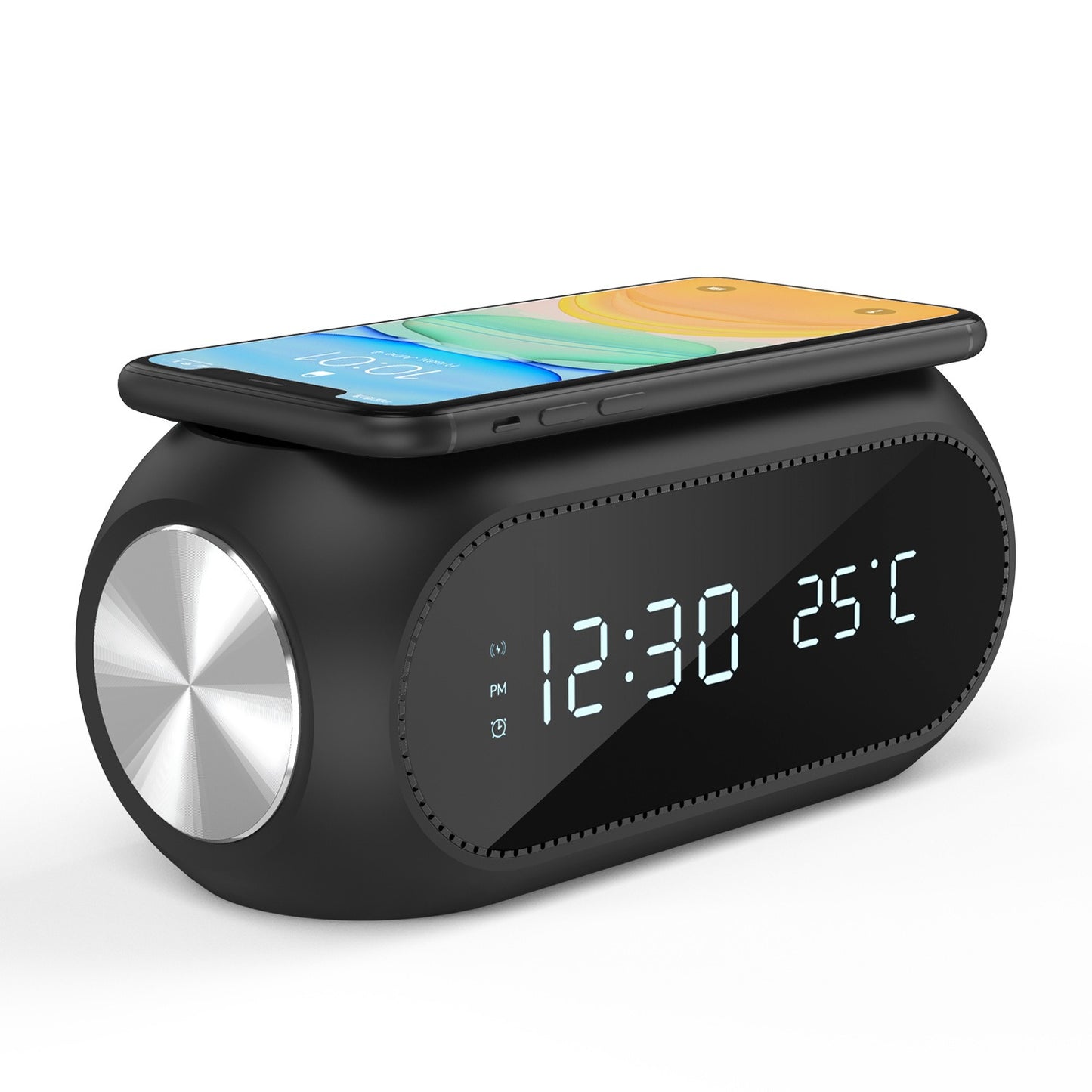 Multifunctional 15W Wireless Charger & Digital Alarm Clock with Thermometer