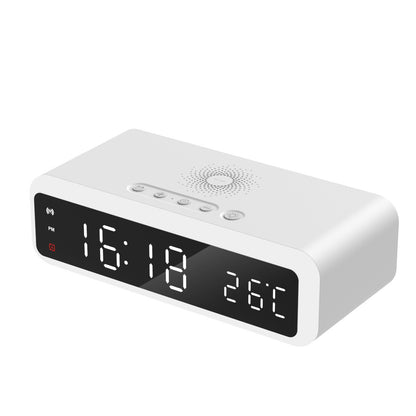 15W Fast Wireless Charging Station - Multifunctional Digital Alarm Clock with Temperature Display