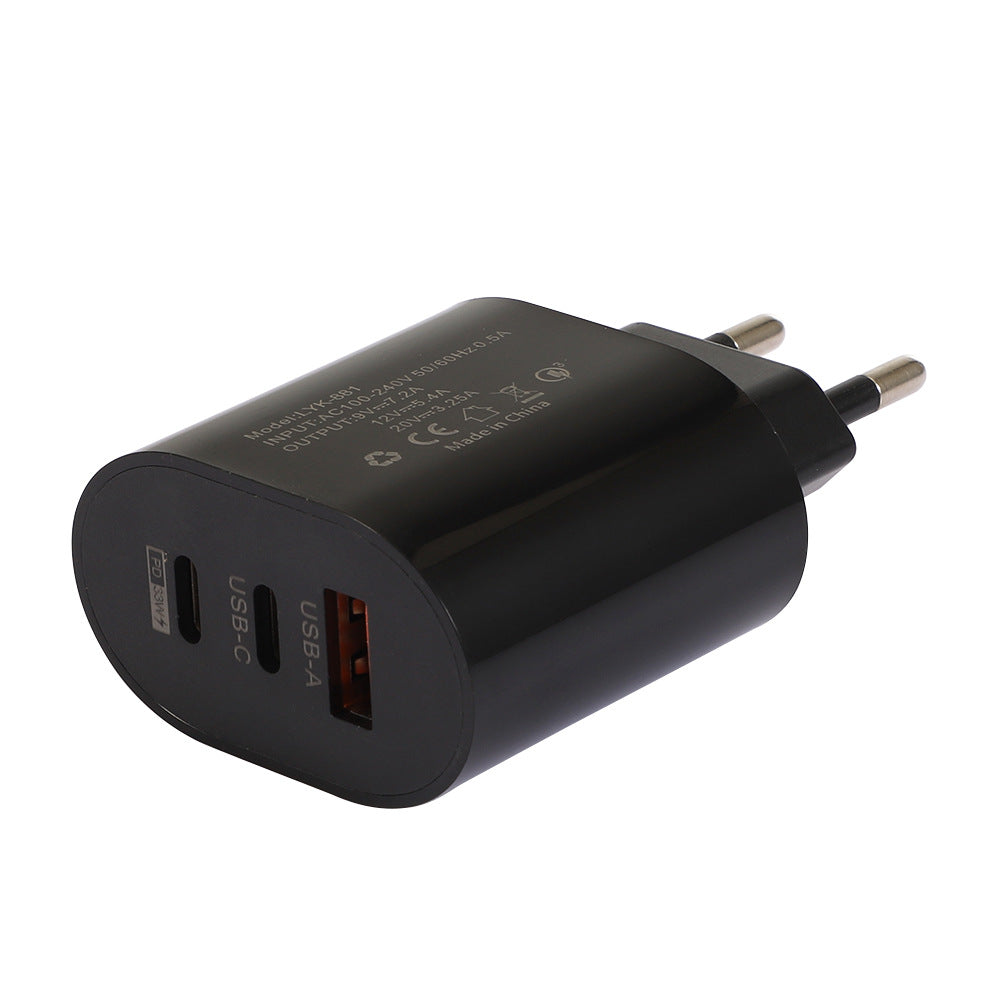 Multi-Port USB & PD Travel Wall Charger - US and European Standard Mobile Phone Charging Head