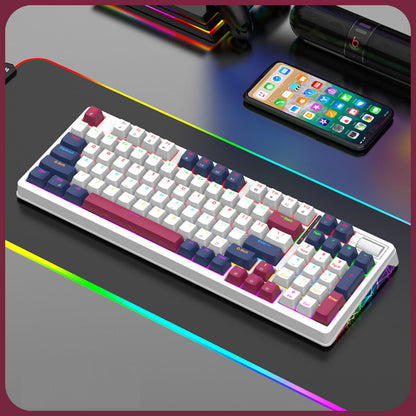 XUNFOX K85 Wired Mechanical Keyboard - Hot-Swappable Esports Gaming & Office Keyboard with Illuminated USB