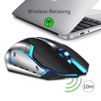 Wireless Gaming Mouse - Rechargeable 2.4G Silent Mouse with 600mAh Battery and RGB Illumination