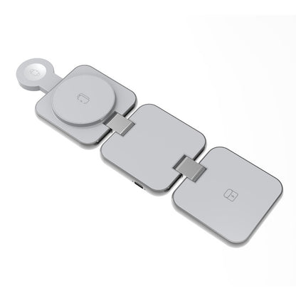 3-in-1 Foldable Magnetic Wireless Charger - Multi-Device Desktop Charging Stand for Smartphones