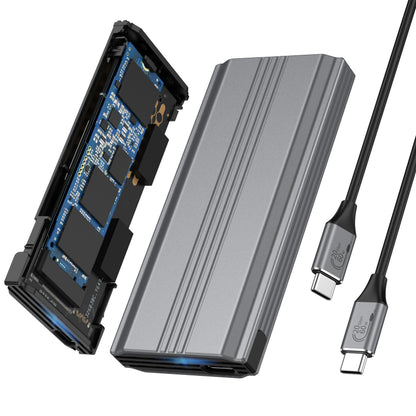 USB 3.1 Dual-Protocol Solid State Drive Enclosure - Tool-Free Type-C NVMe/NGFF Hard Drive Box