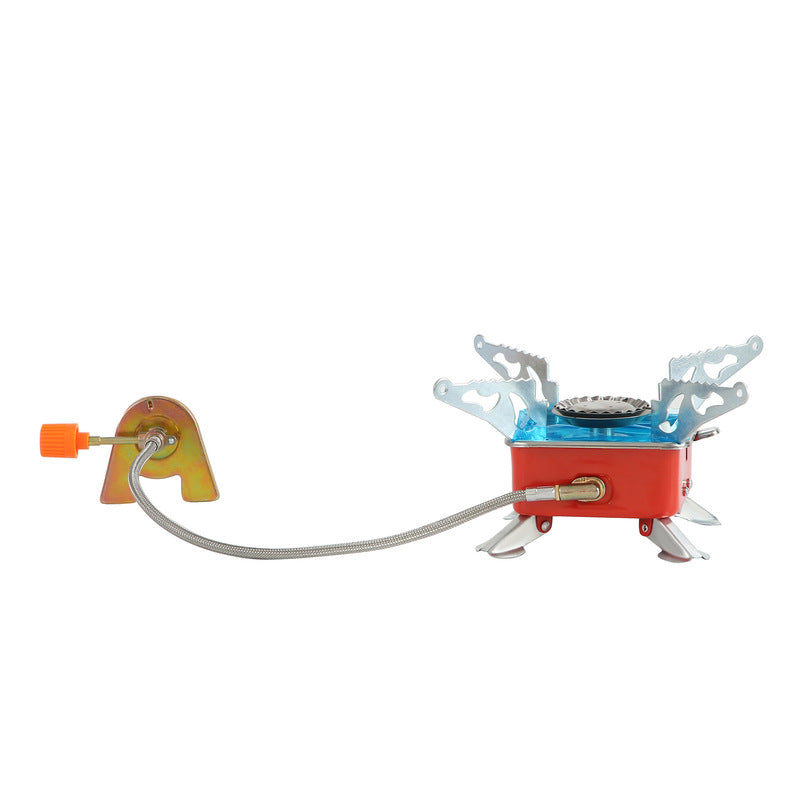 Ultra-Light Foldable Outdoor Camping Gas Stove - Split Backpacking Burner with Hose