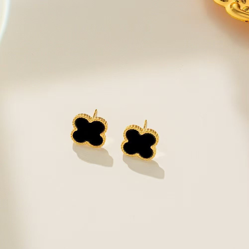 Luxury Four-Leaf Clover Chain Bracelet - Minimalist Lucky Flower Jewelry