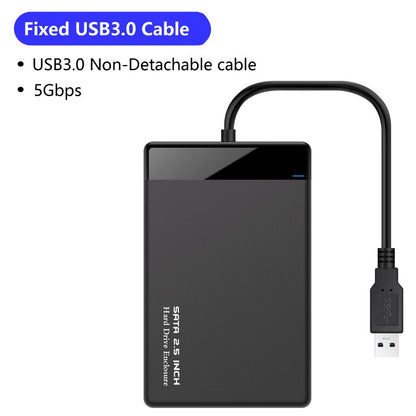 2.5-Inch USB 3.0 SATA Hard Drive Enclosure - High-Speed Solid-State Mobile Hard Drive Box with UASP Support