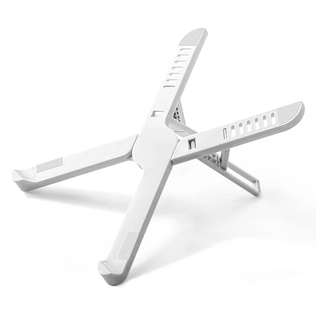 Foldable Laptop & Tablet Stand - Ergonomic Adjustable Cooling Holder with Hollow Heat Dissipation Design