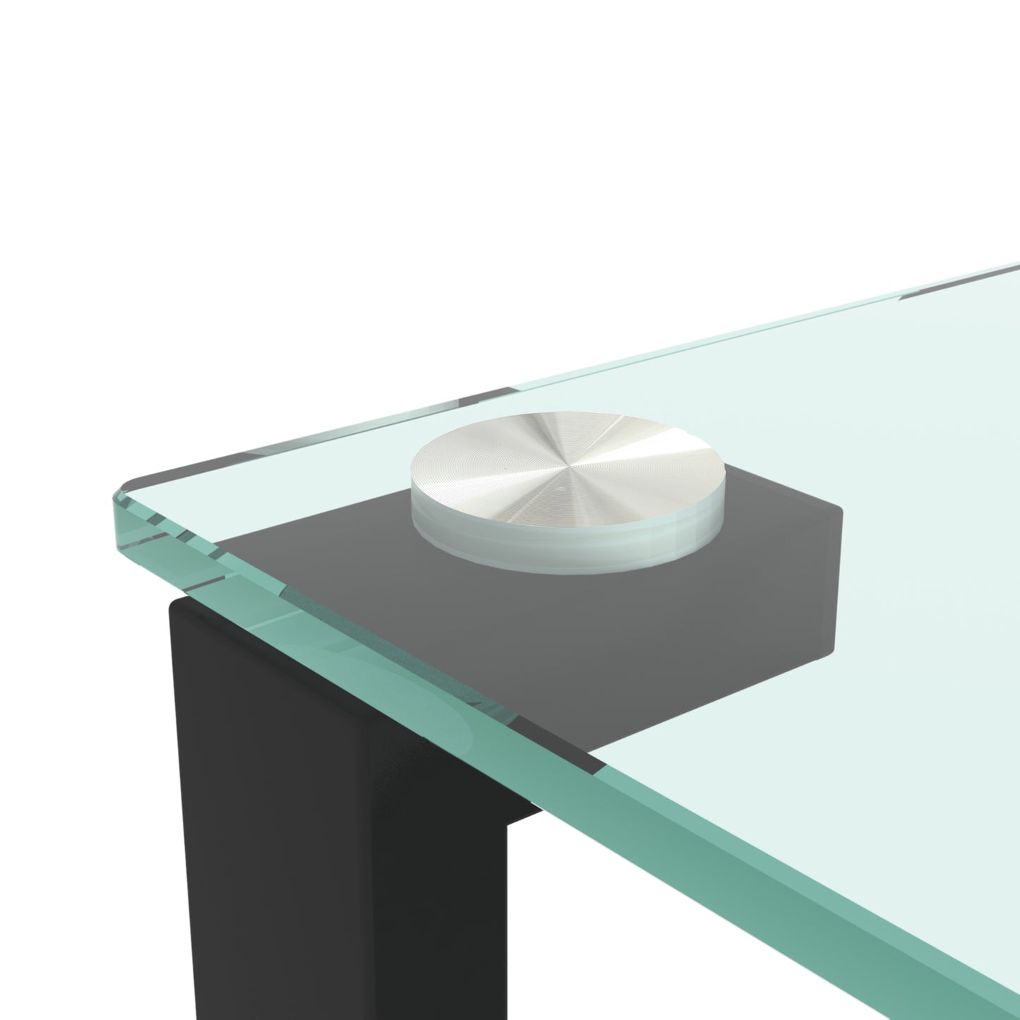 Two-Tier Round Glass Side Table