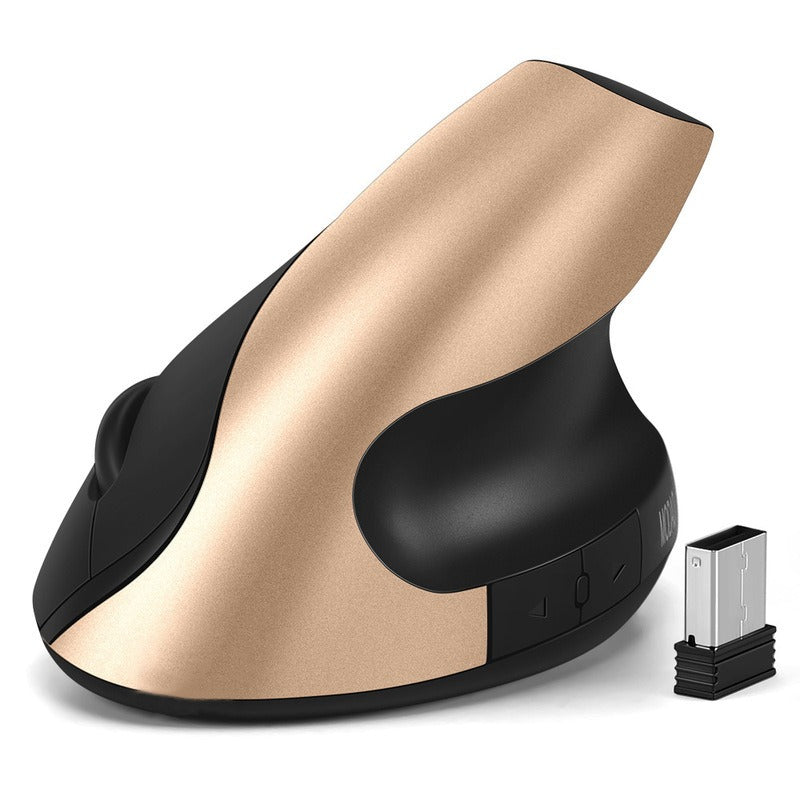 Vertical Ergonomic Wireless Mouse - Rechargeable Silent Optical Computer Mouse with 2.4G USB Receiver