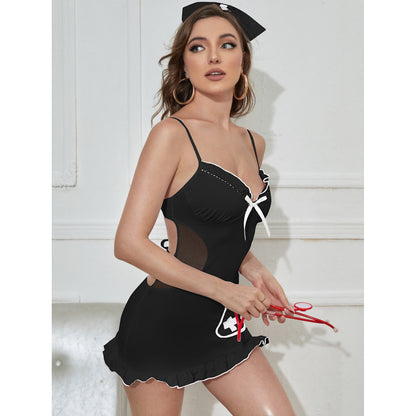 Women's White and Red Sexy Nurse Roleplay Costume