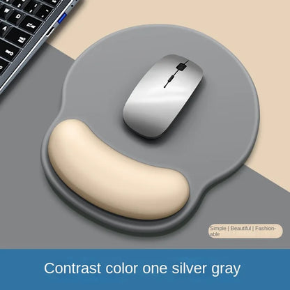 Gradient Silicone Mouse Pad with Wrist Rest - Ergonomic Anti-Slip Wrist Support Pad for Computer & Office