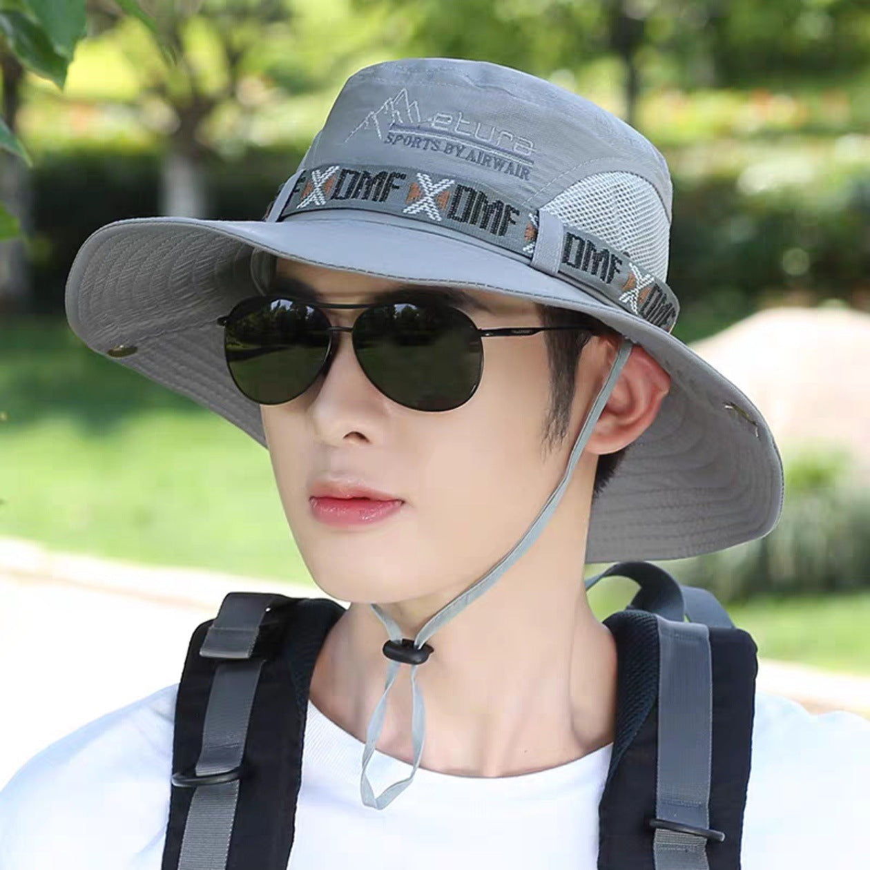 Men's Wide Brim Outdoor Bucket Hat - UV Sun Protection Fishing Cap