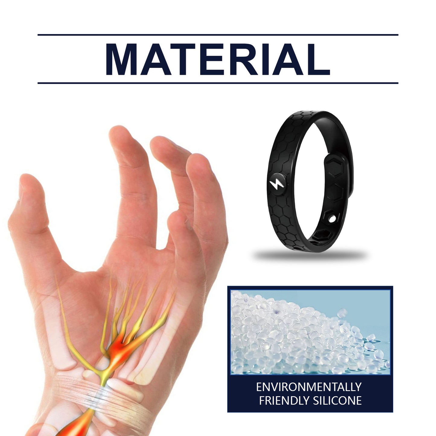 Stylish Graphene Wristband for Hand Circulation & Everyday Wellness