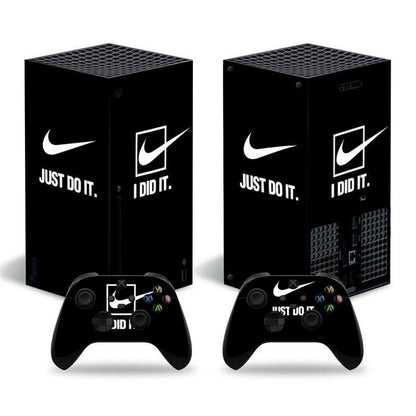 Futuristic Tech Vinyl Skin Decal Sticker Set for Xbox Series X Console & Controllers