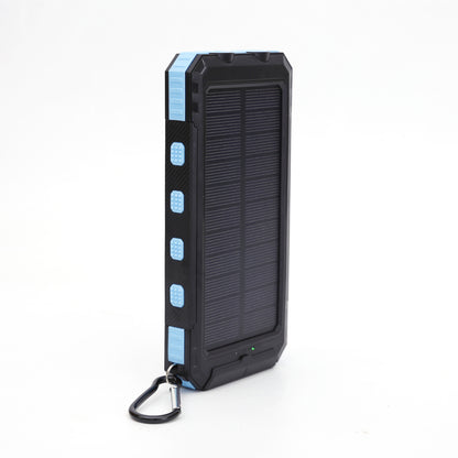 20000mAh Rugged Solar Power Bank with Compass & Dual Flashlight - Outdoor Waterproof Portable Charger
