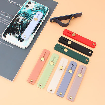 Universal Silicone Push Pull Phone Finger Strap Holder - Anti-Drop Desktop Kickstand Loop