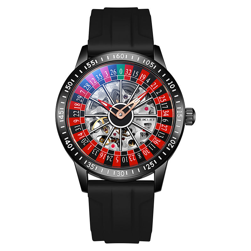 Luxury Gamble Plate Mechanical Men's Watch - Waterproof Luminous Trendy Sports Watch
