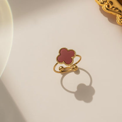 Luxury Four-Leaf Clover Chain Bracelet - Minimalist Lucky Flower Jewelry