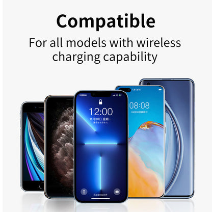 Premium Adjustable Desktop Magnetic Phone Holder - Metal Rotating Wireless Charging Stand for iPhone