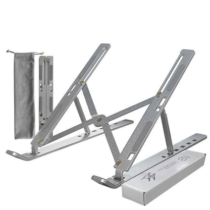 Foldable Portable Aluminum Alloy Notebook Stand - Stable Desktop Computer Holder & Cooling Bracket