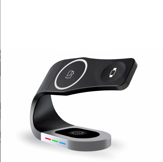 3-in-1 Magnetic Wireless Charging Station Stand for iPhone, Apple Watch & AirPods