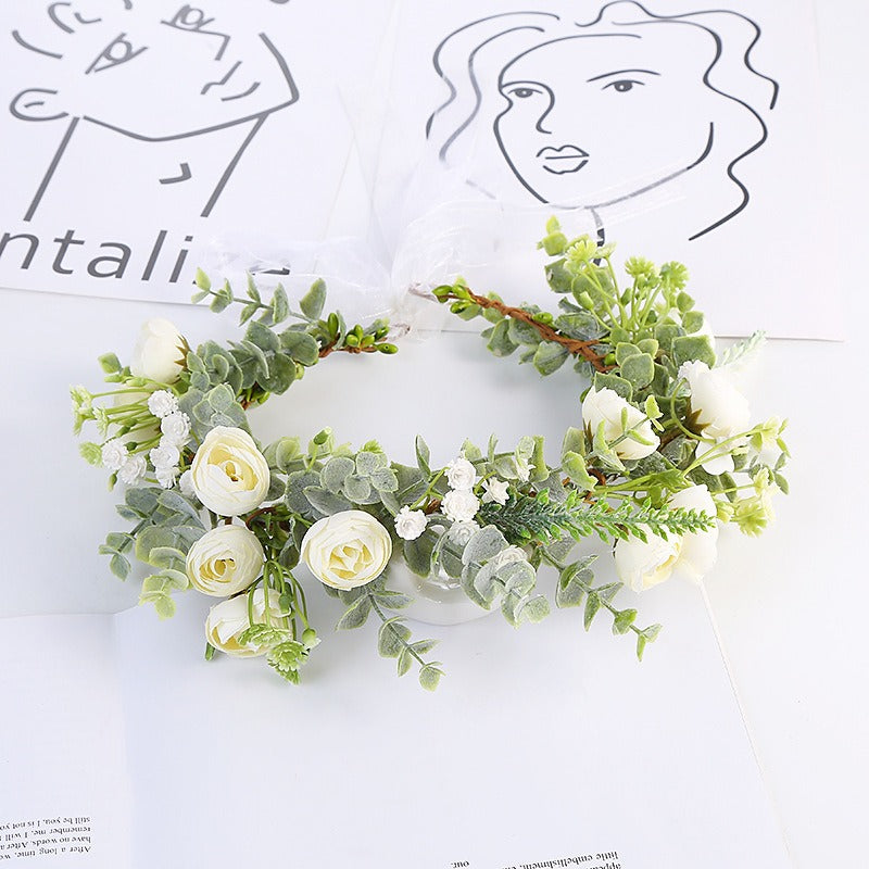 Forest Style Floral Wreath Headband - Bride & Bridesmaid Flower Crown